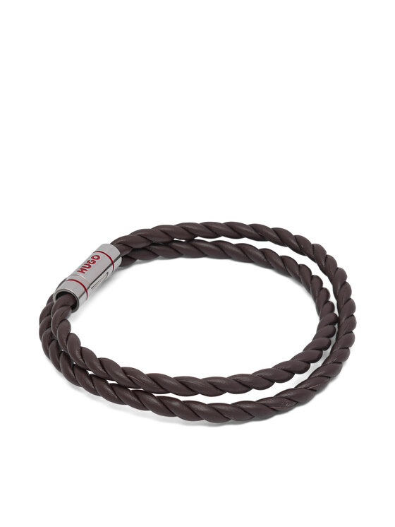 HUGO Narukvica HUGO E-Doublebraid4 50552596 Smeđa