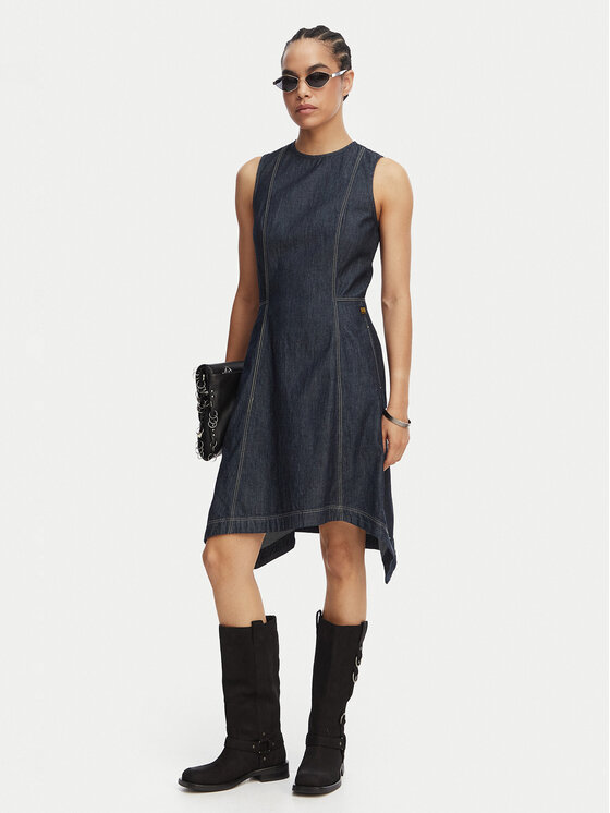 G-STAR G-STAR Vestido vaquero D29077-D539 Azul marino Regular Fit