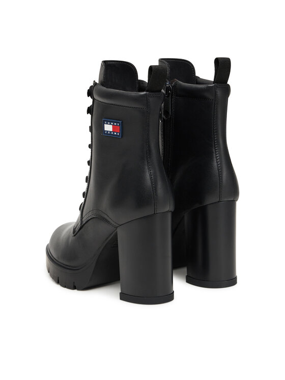 Tommy Jeans Botines planos Tommy Jeans Tjw Lace Up EN0EN02832 Negro