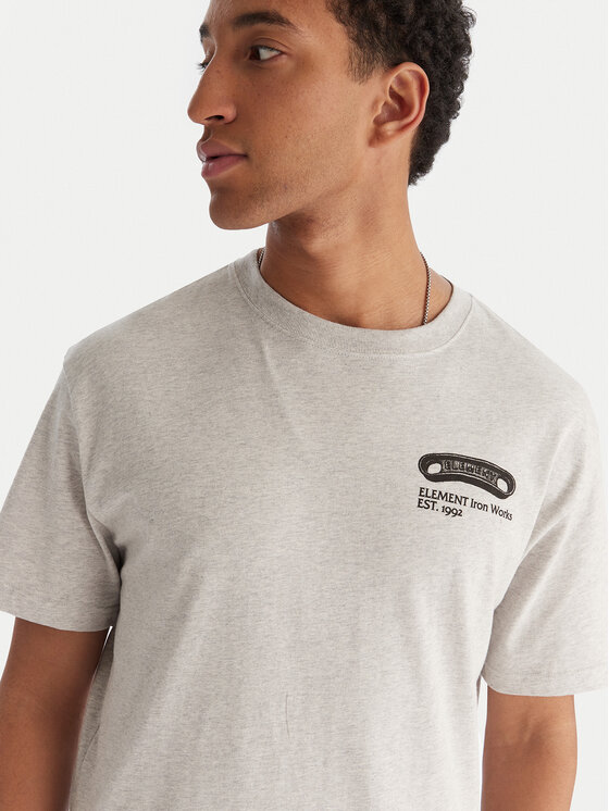 Element Element Camiseta Iron Works SS ELYZT00565 Gris Relaxed Fit