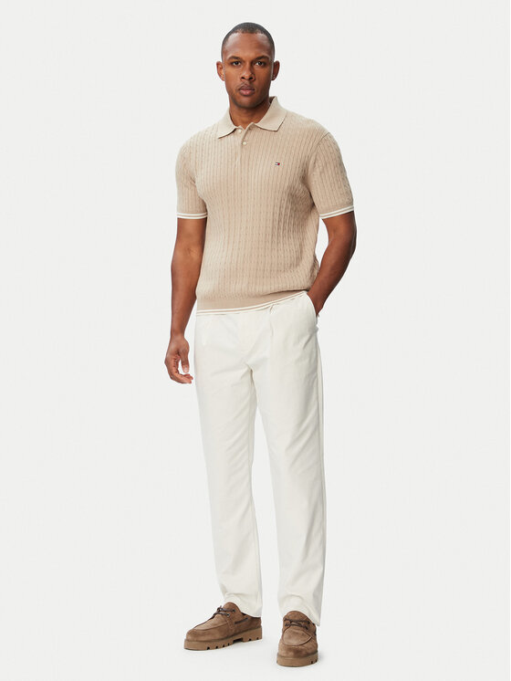Tommy Hilfiger Tommy Hilfiger Polo MW0MW40701 Beige claro Regular Fit