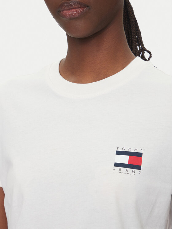Tommy Jeans Tommy Jeans Póló DW0DW21423 Fehér Regular Fit