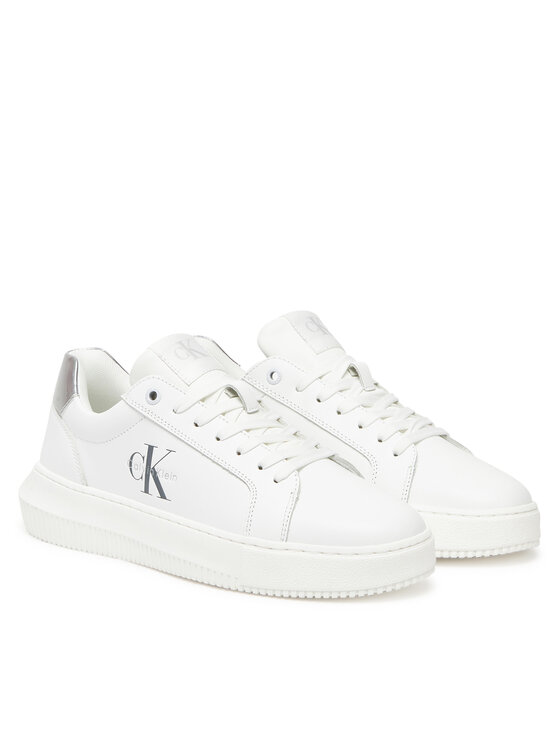 Calvin Klein Jeans Sneakers Calvin Klein Jeans Chunky Cupsole Lth Silver YW0YW01876 Alb