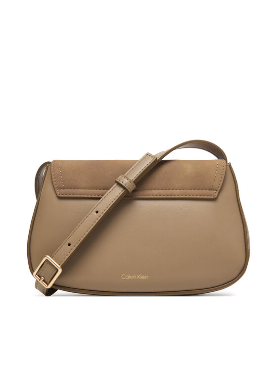 Calvin Klein Torebka Calvin Klein Ck Brushed Flap Camera Bag LV04F3409G Beżowy
