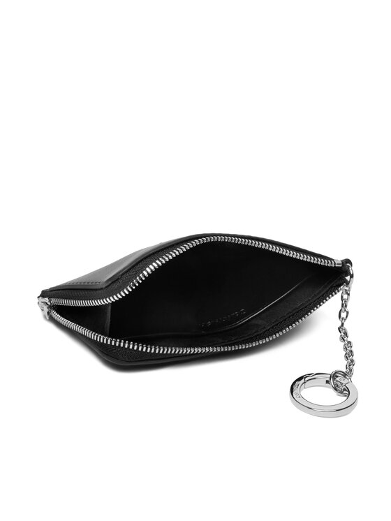 Calvin Klein Puzdro na kľúče Calvin Klein Bold Ck L Zip Cardcase LV04F1280G Čierna
