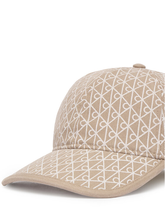Calvin Klein Kapa s šiltom Calvin Klein Emblem Print W Leather Patch Cap LV04F5036G Bež