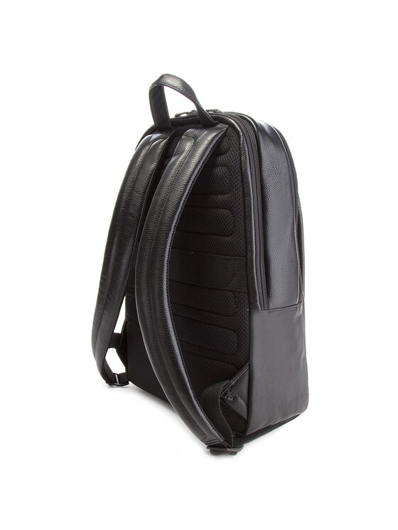 Sac à Dos Piquadro CA3869p15s, Cuir Noir, Homme, Neuf Avec étiquettes, Italie