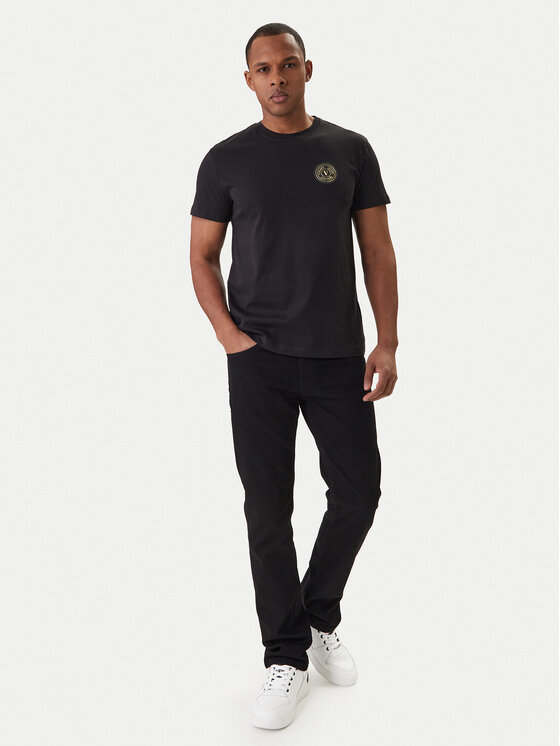 Versace Jeans Couture Versace Jeans Couture Camiseta 80GAHT03 CJ00T Negro Regular Fit