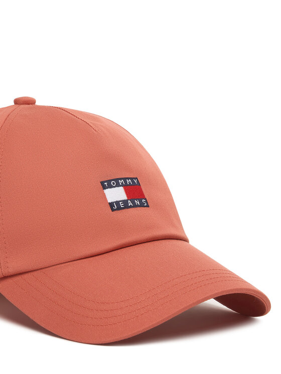 Tommy Jeans Καπέλο Jockey Tommy Jeans Tjw Heritage Core 5 Panel Cap AW0AW16991 Κοραλλί