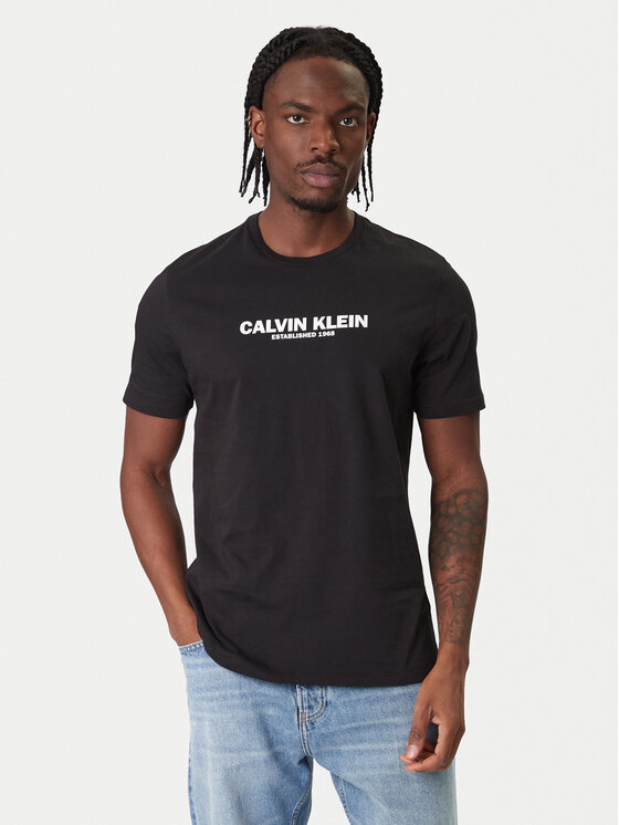 Calvin Klein Calvin Klein Camiseta 30s Graphic LV04RE820G Negro Regular Fit