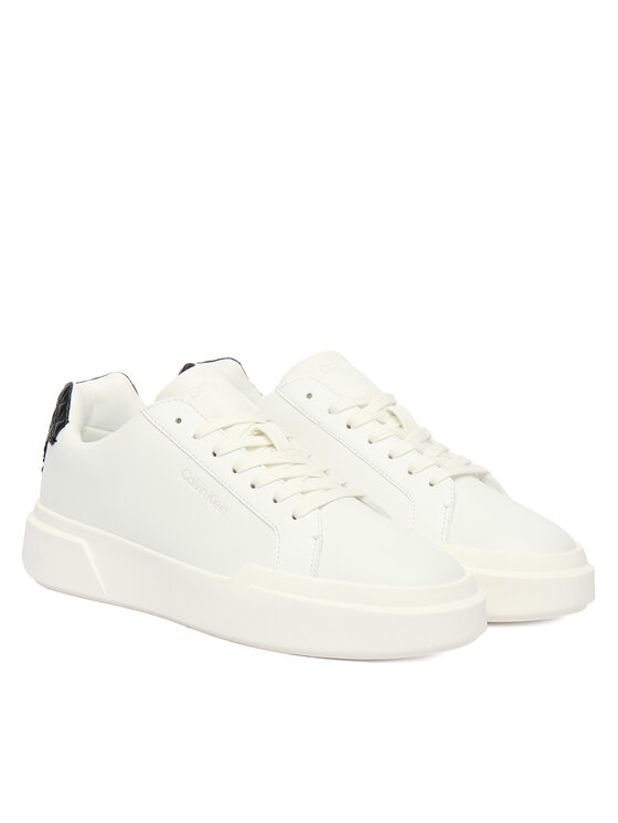 Calvin Klein Sneakersy Calvin Klein Chunky Cupsole Laceup Lth Bt Aop YW0YW02036 Bílá
