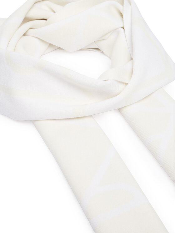 Calvin Klein Šál Calvin Klein Emblem Aop Jcq Fine Rib Scarf LV04D8051G Béžová