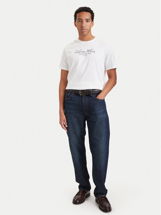 Calvin Klein Jeans Calvin Klein Jeans Camiseta Script LV04RH830G Blanco Regular Fit