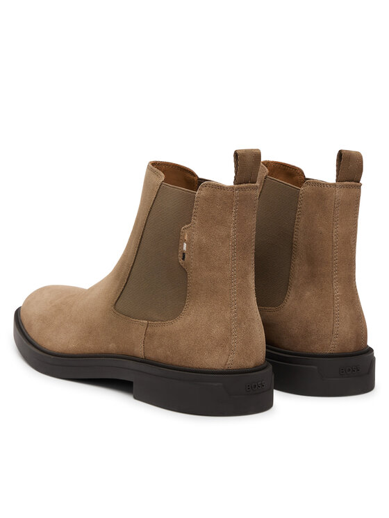BOSS Kotníková obuv s elastickým prvkem BOSS Calev 50552528 Hnědá