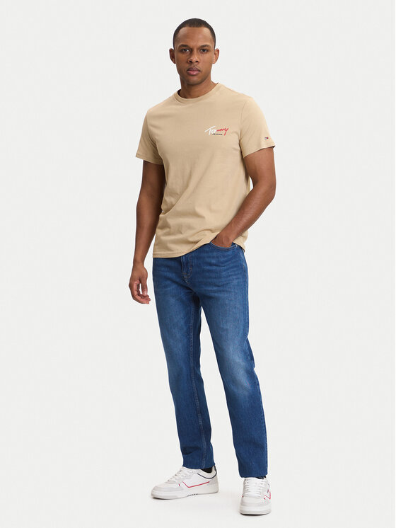 Tommy Jeans Tommy Jeans Camiseta DM0DM22538 Beis Slim Fit