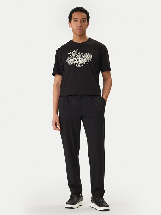 HUGO HUGO Camiseta Dangen 50558415 Negro Relaxed Fit