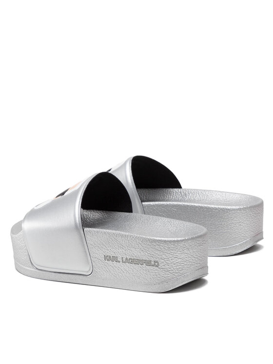 KARL LAGERFELD Klapki KARL LAGERFELD KL80805 Srebrny