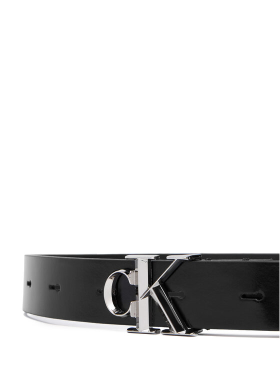 Calvin Klein Cinturón para mujer Calvin Klein Facet Ck Buckle Shiny Strap 25Mm LV04F7080G Negro