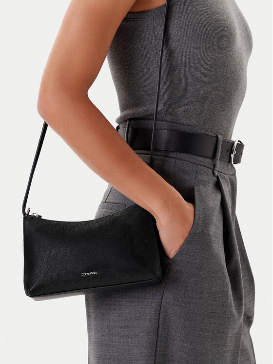 Calvin Klein Geantă Calvin Klein Ck Must Aop Conv Logo Jqd Strap LV04F3099G Negru