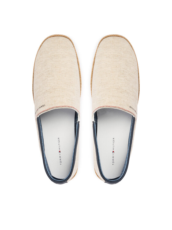 Tommy Hilfiger Еспадрили Tommy Hilfiger Hilfiger Chambray Espadrille FM0FM05793 Екрю