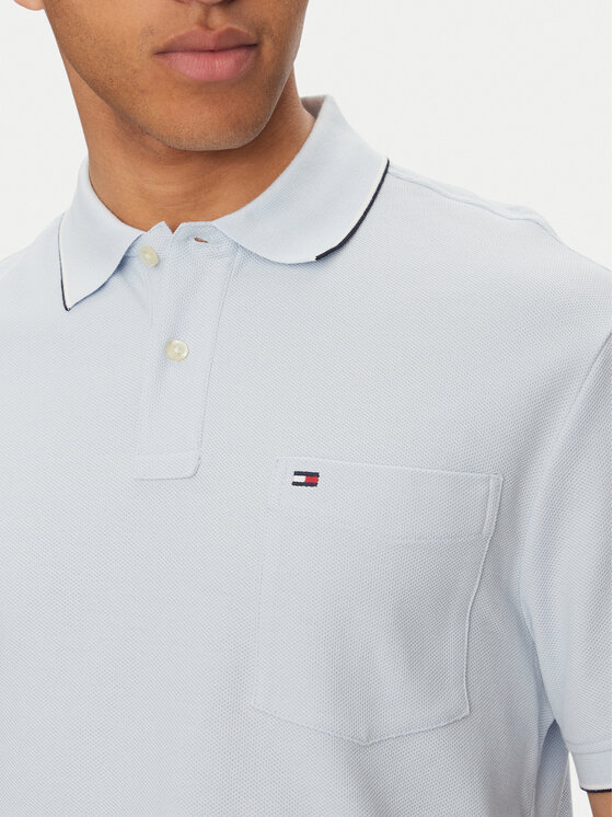 Tommy Hilfiger Tommy Hilfiger Polo majica MW0MW38457 Svetlo modra Classic Fit