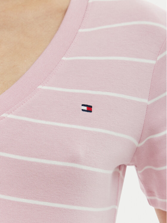 Tommy Hilfiger Tommy Hilfiger Camiseta New Cody WW0WW40584 Rosa Slim Fit