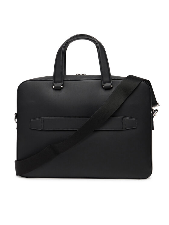 Tommy Hilfiger Torba za laptop Tommy Hilfiger Th Woven Computer Bag AM0AM13660 Crna