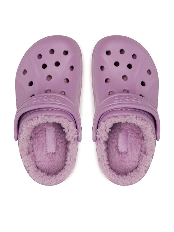 Crocs Шльопанці Crocs Baya Lined Clog K 207500-5Q5 Фіолетовий