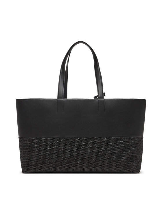 Calvin Klein Τσάντα Calvin Klein Ck Mixmedia Shopper_Raffia K60K613167 Μαύρο