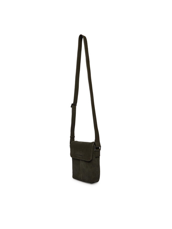 Tommy Hilfiger Τσαντάκι Tommy Hilfiger Metal Logo Suede Crossbody Bag AM0AM14262 Πράσινο