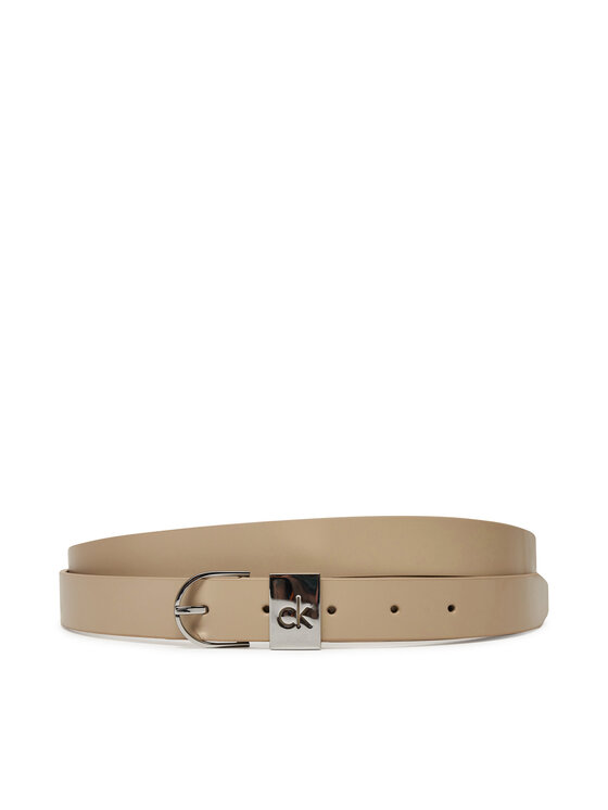 Calvin Klein Ženski remen Calvin Klein Ck Loop Rnd Buckle 2.5_Smooth K60K612936 Bež