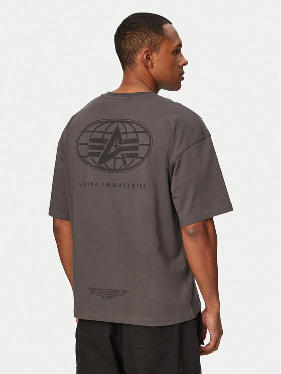 Alpha Industries Alpha Industries Camiseta World Logo 258514 Gris Regular Fit