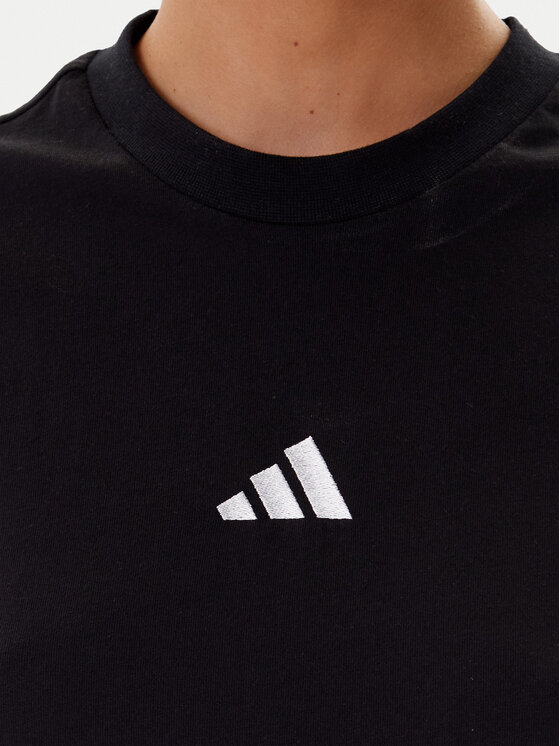 adidas adidas Футболка Essentials 3-Stripes JD0846 Чорний Regular Fit