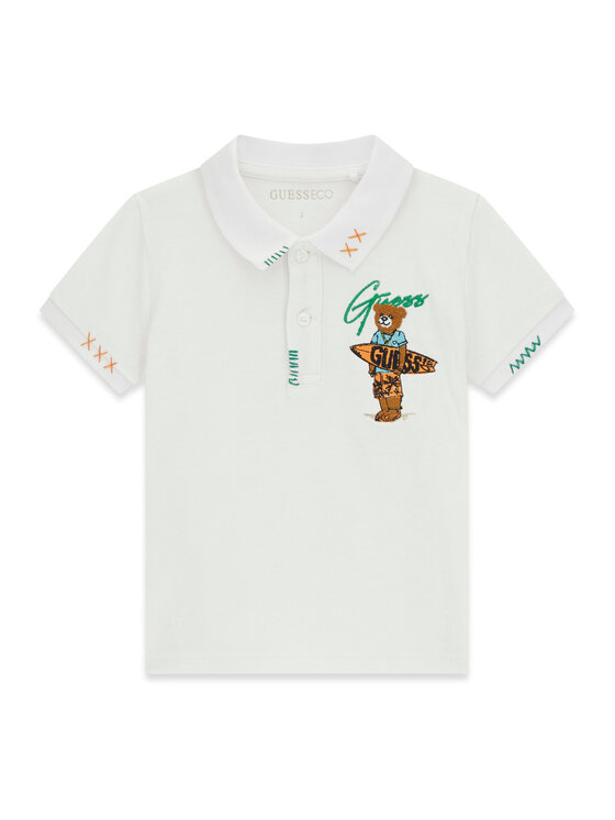 Guess Guess Polo N6GP01 K9WF4 Blanco Regular Fit
