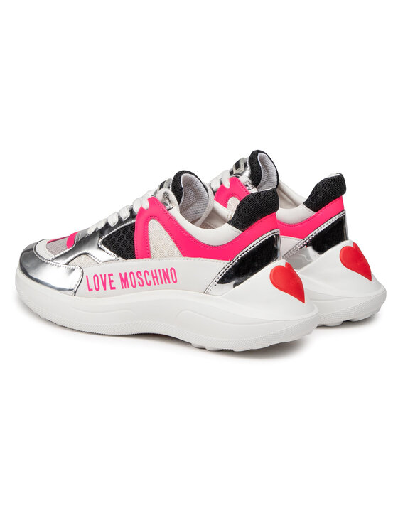 LOVE MOSCHINO Sneakersy LOVE MOSCHINO JA15306G1CIV300A Biela