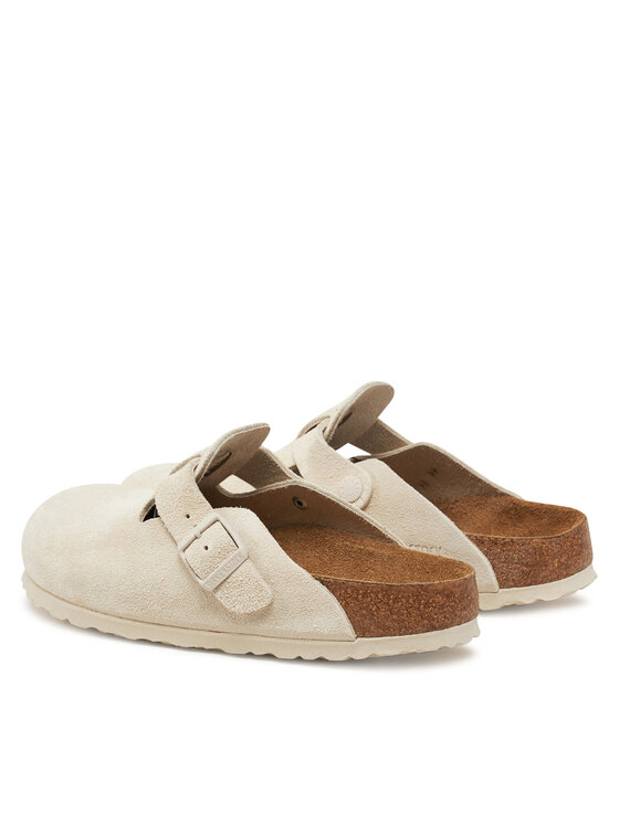 Birkenstock Nazouváky Birkenstock Boston zamsz 1027693 Bílá