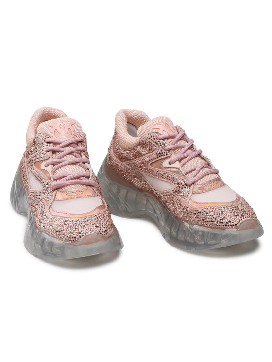 PINKO Sneakersy Pinko Rubino Diamond 1 PE 21 BLKS1 1H20V2 Y73H Różowy