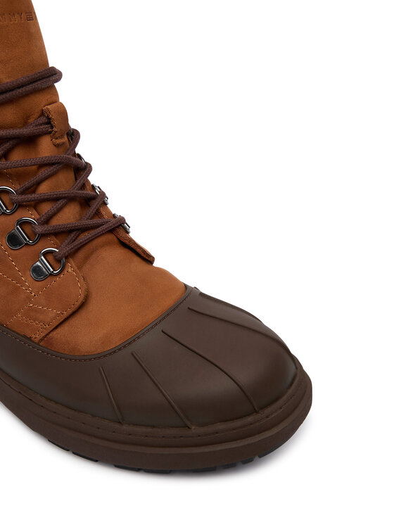 Tommy Hilfiger Auliniai batai Tommy Hilfiger Outdoor Rubber Lth Boot Wpm FM0FM05957 Ruda