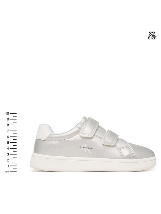 Calvin Klein Sneakers Calvin Klein Low Cut Velcro V1A9-83205-0376 S Argento