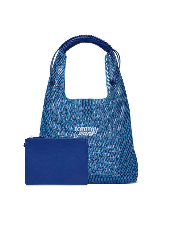 Tommy Jeans Ročna torba Tommy Jeans Tjw Summer Crochet Hobo AW0AW18778 Modra