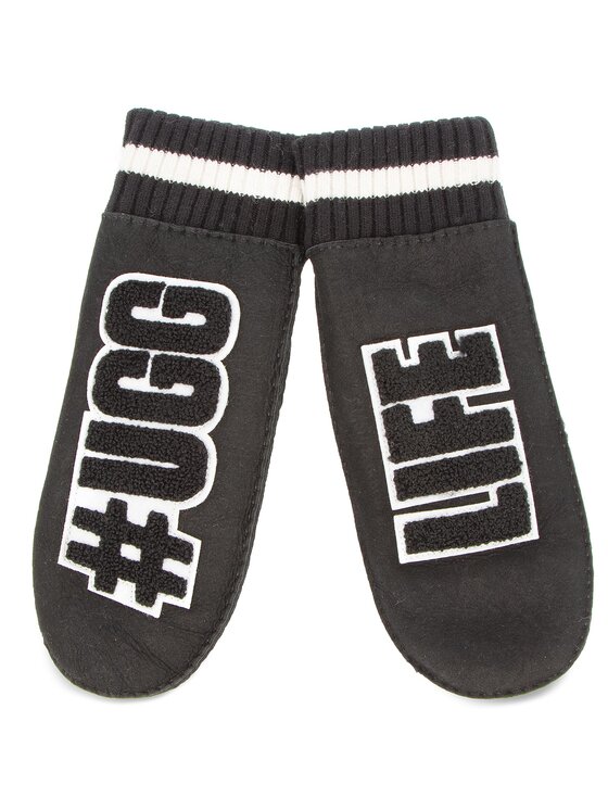 Ugg Moteriškos Pirštinės Ugg W Ugglife Patch Mitten 17600 S/M Juoda
