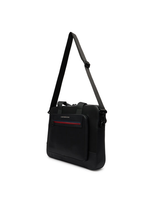 Tommy Hilfiger Porta PC Tommy Hilfiger Th Foundation Computer Bag AM0AM14158 Nero