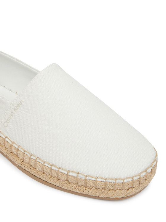 Calvin Klein Espadrilky Calvin Klein Oblique Espadrille Canvas HW0HW02931 Biela
