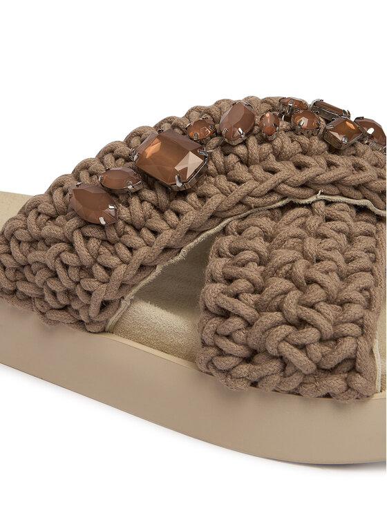 Inuikii Шльопанці Inuikii Woven Stones 1004.003.0073 Світло-бежевий