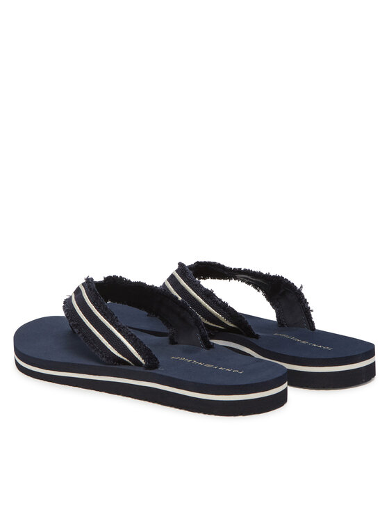 Tommy Hilfiger Šlepetės per pirštą Tommy Hilfiger TH Webbing Beach Sandal FW0FW08739 Tamsiai mėlyna