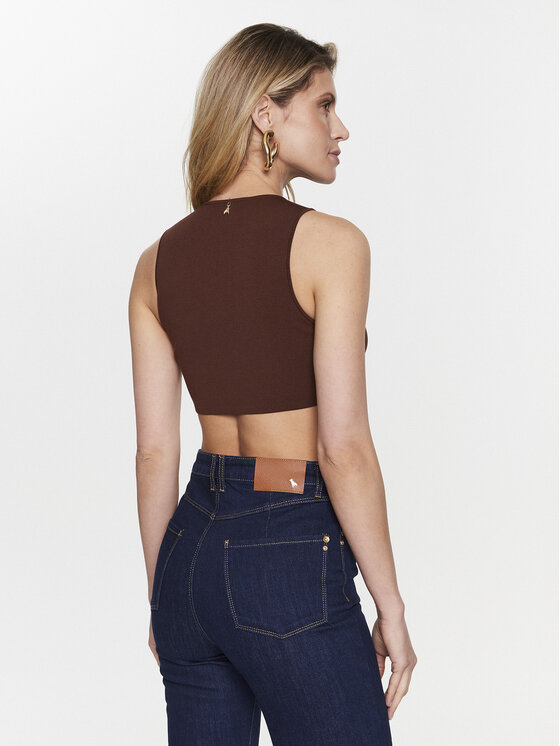 Patrizia Pepe Patrizia Pepe Топ 8K0110/K082-B754 Коричневий Slim Fit