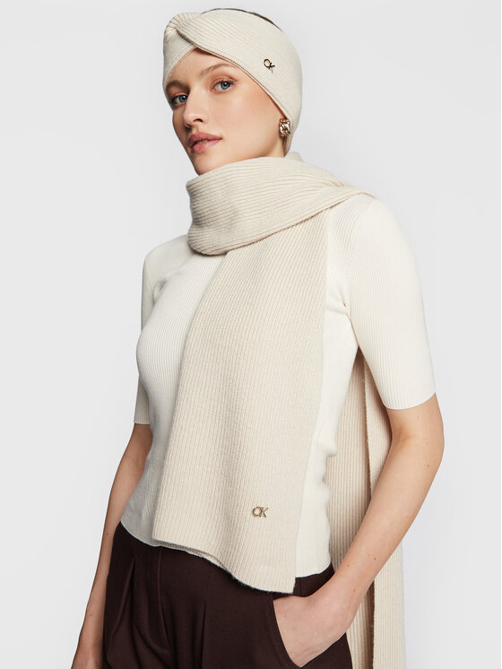 Calvin Klein Šal Calvin Klein Re-Lock K60K610415 Bež