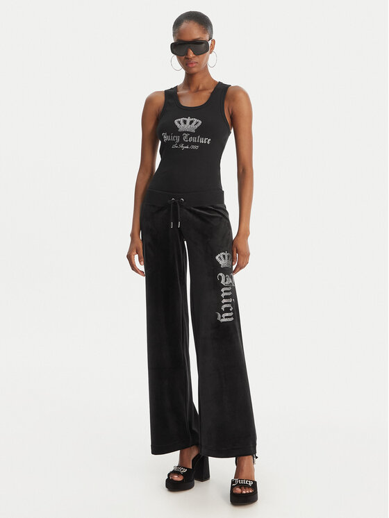 Juicy Couture Juicy Couture Top Gothic Crown JCBLV126807 Negro Slim Fit