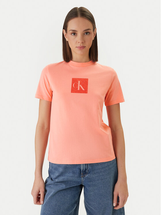 Calvin Klein Jeans Calvin Klein Jeans Camiseta LV047F819G Naranja Classic Fit