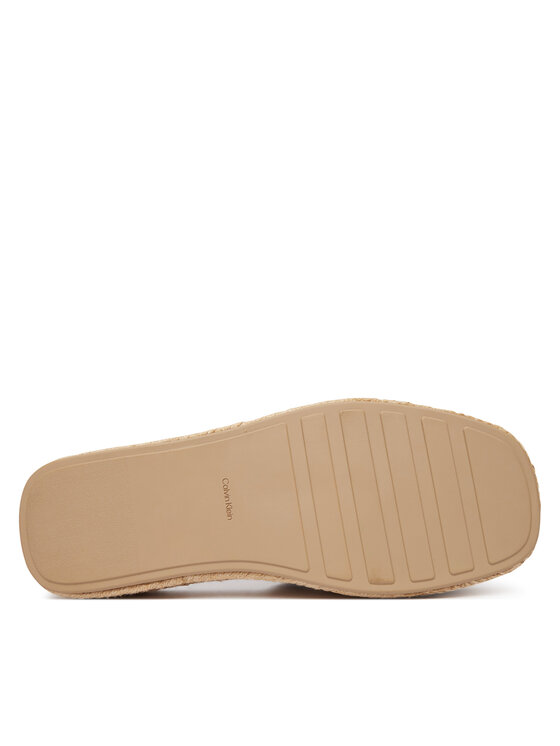 Calvin Klein Espadryle Calvin Klein Flatf Espa Mule Nub Mg HW0HW02890 Beżowy